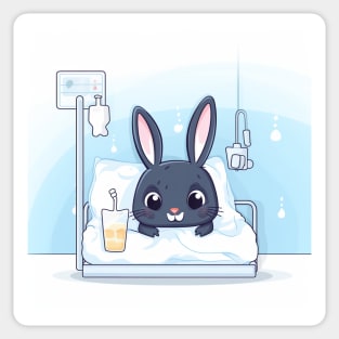 Bunny rescue with IV in the hospital Sticker